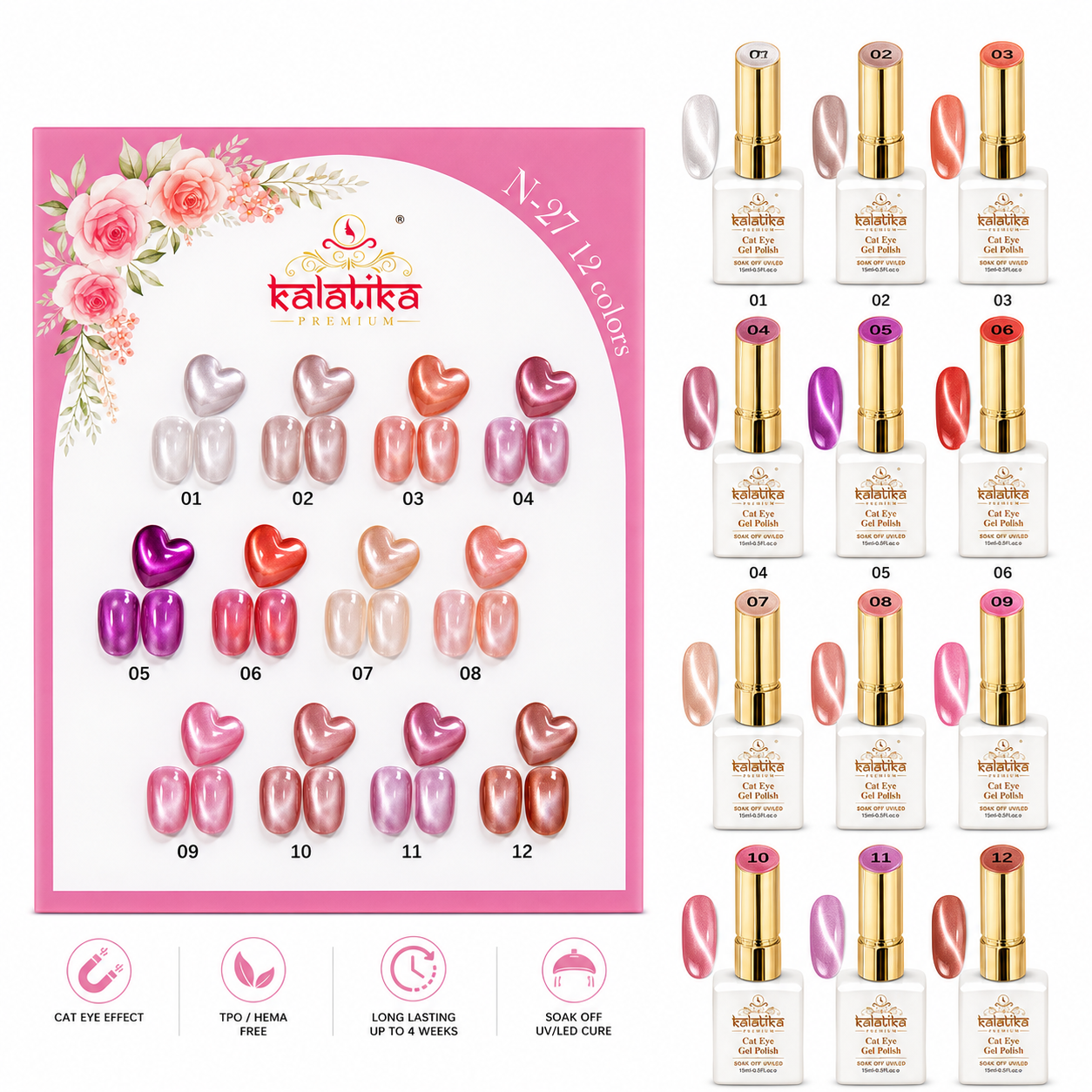 KALATIKA CAT EYE - 12 PCS - 15ML( N27 )