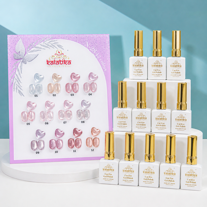 KALATIKA CAT EYE GEL POLISH - 12 PCS ( N-28)