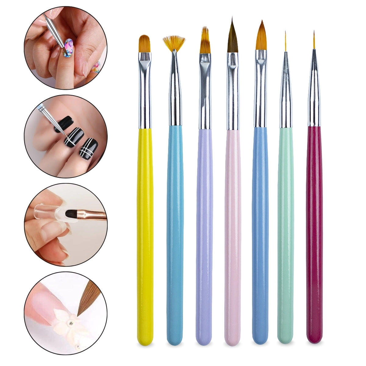 Professional 7-Piece Nail Art Brush Set