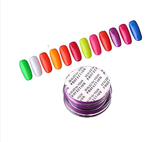 l Nail Art Pigment Powder | Ultra-Fine Chrome, Mermaid & Neon Pigment for UV Gel, Acrylic & Nail Art