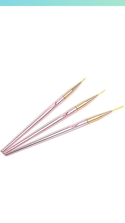 Nail Striper Brush Set (3 Pieces)