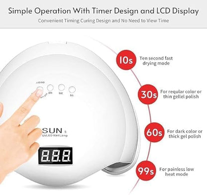 SUN5 48W UV LED Nail Lamp with LCD Display