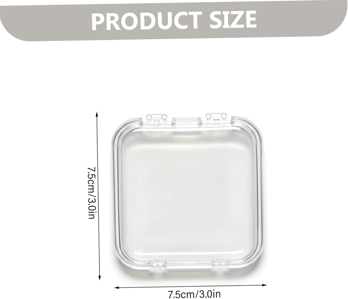 Press-On Nail Storage Box (Pack of 10) | Transparent Empty Case for Press-On Nails
