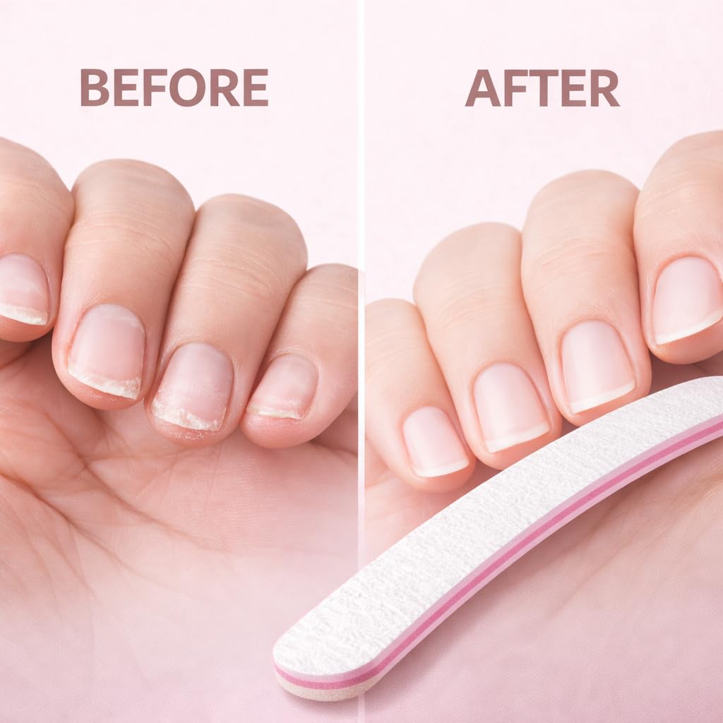 Nail File 100/180 Grit | Double-Sided Emery Board Nail Filer