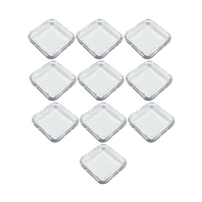 Press-On Nail Storage Box (Pack of 10) | Transparent Empty Case for Press-On Nails