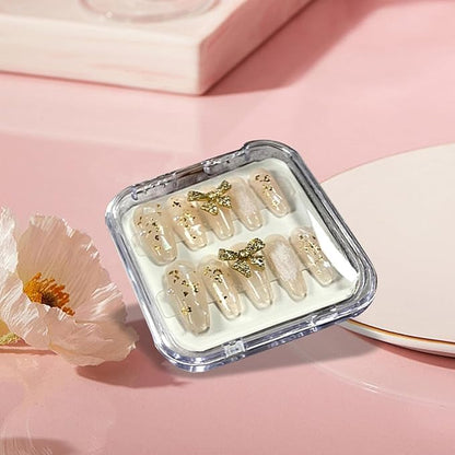 Press-On Nail Storage Box (Pack of 10) | Transparent Empty Case for Press-On Nails
