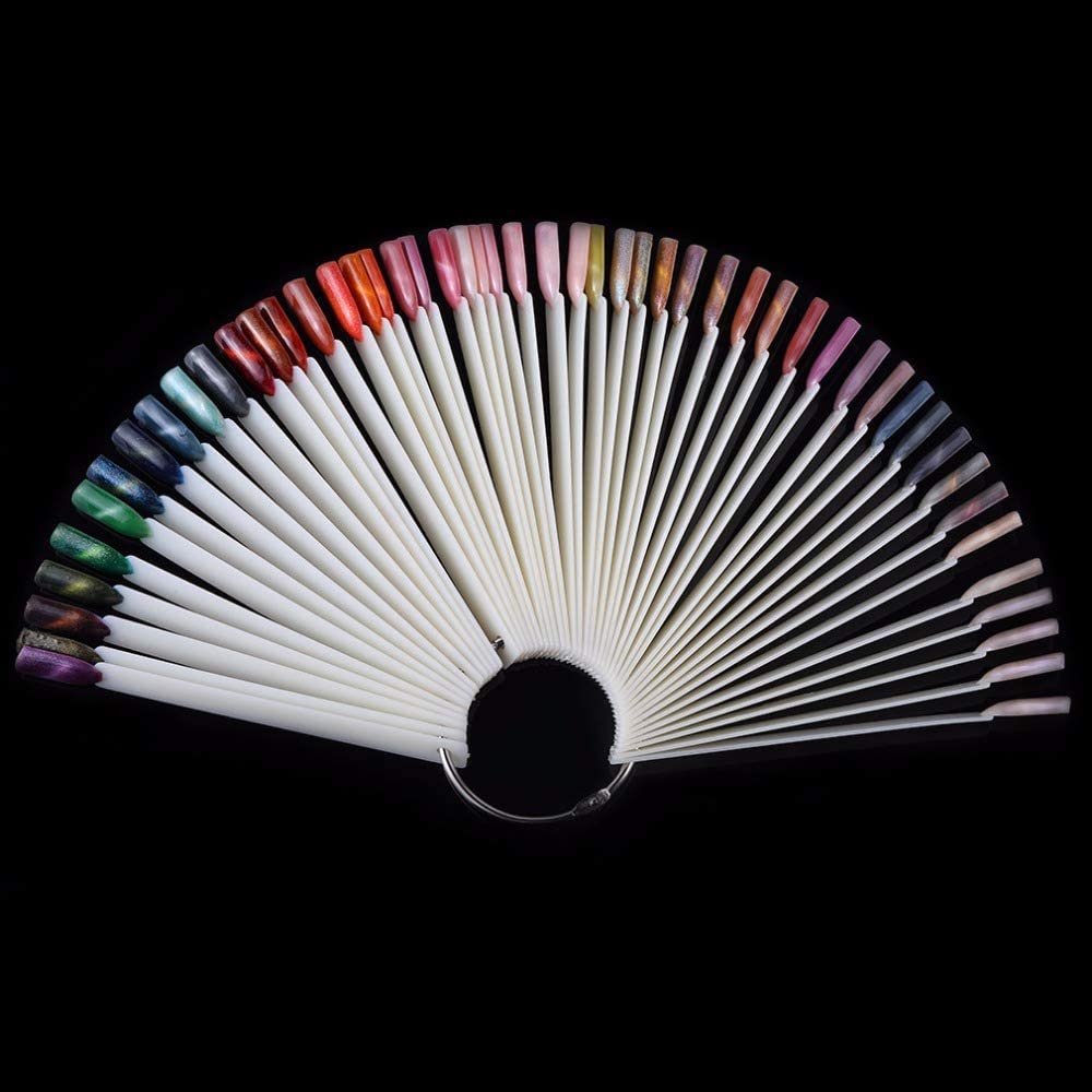 Transparent Nail Art Display & Color Sample Sticks for Gel Polish, Nail Art & Practice (50 PCS)