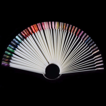 Transparent Nail Art Display & Color Sample Sticks for Gel Polish, Nail Art & Practice (50 PCS)