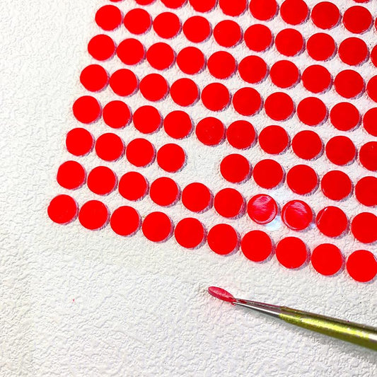 Red Adhesive Glue Dots for Press-On Nail Stand