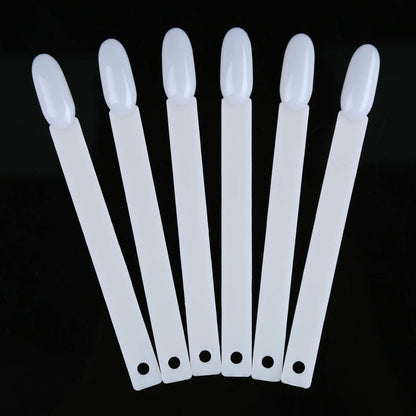 Transparent Nail Art Display & Color Sample Sticks for Gel Polish, Nail Art & Practice (50 PCS)