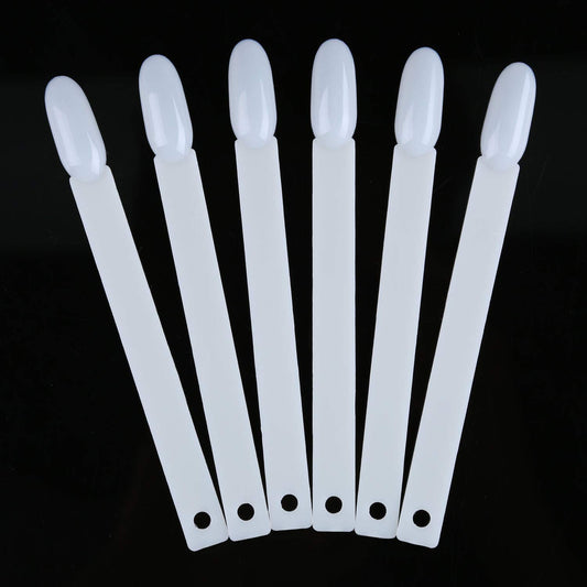 Transparent Nail Art Display & Color Sample Sticks for Gel Polish, Nail Art & Practice (50 PCS)