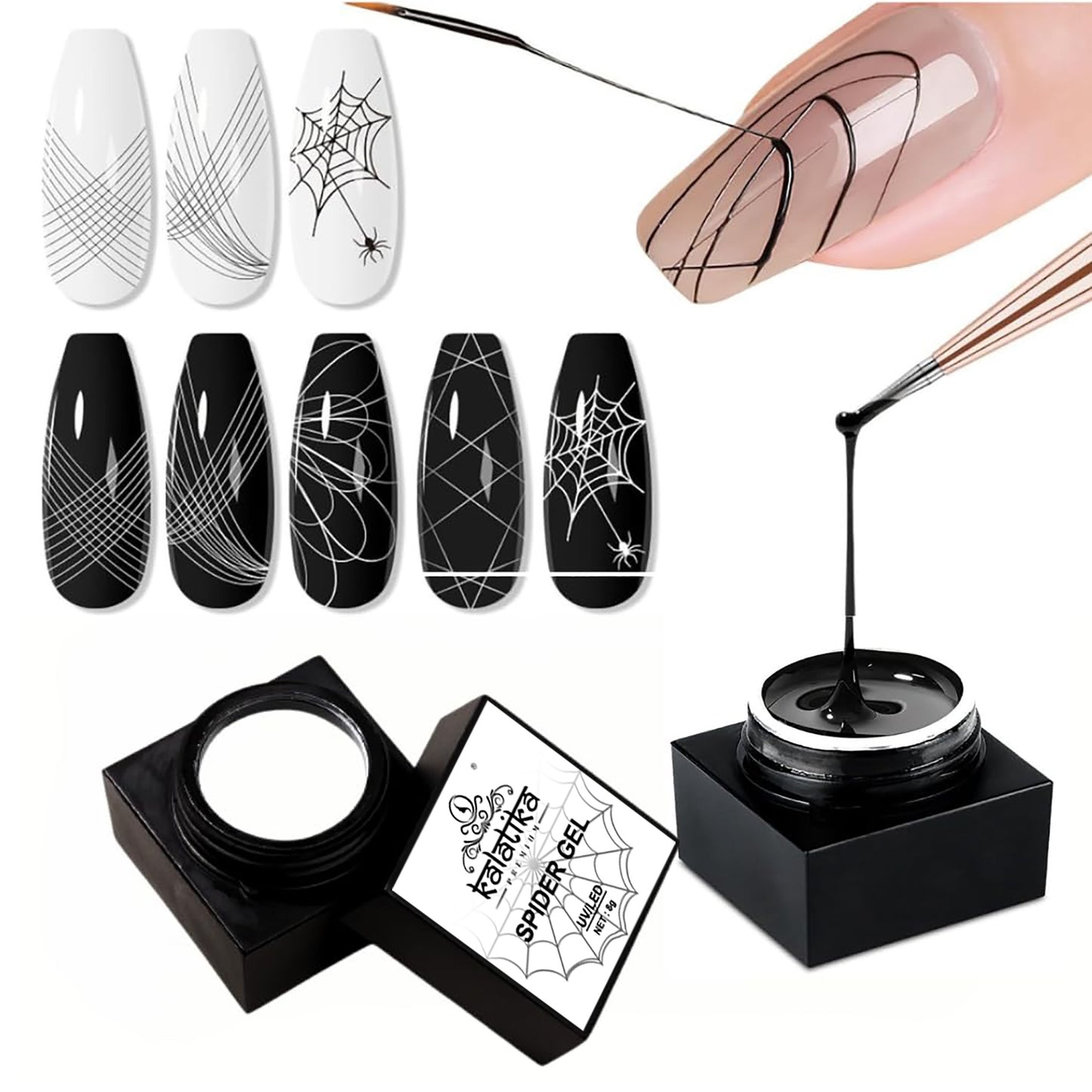 KALATIKA Professional Spider Gel | Elastic UV/LED Nail Art Gel