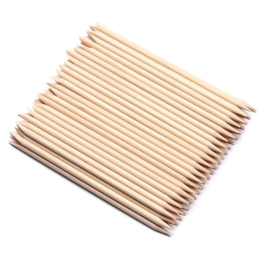 Double-Ended Orange Wood Sticks