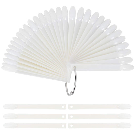 Transparent Nail Art Display & Color Sample Sticks for Gel Polish, Nail Art & Practice (50 PCS)