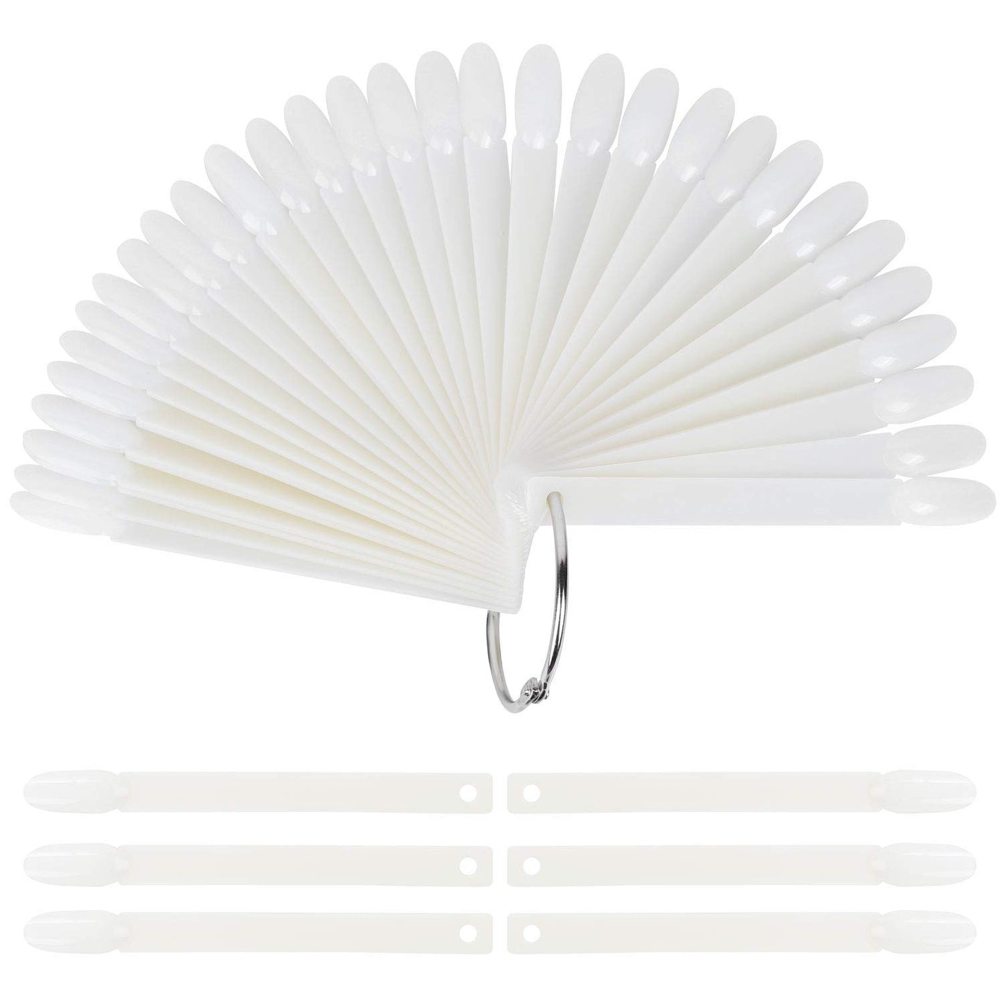 Transparent Nail Art Display & Color Sample Sticks for Gel Polish, Nail Art & Practice (50 PCS)