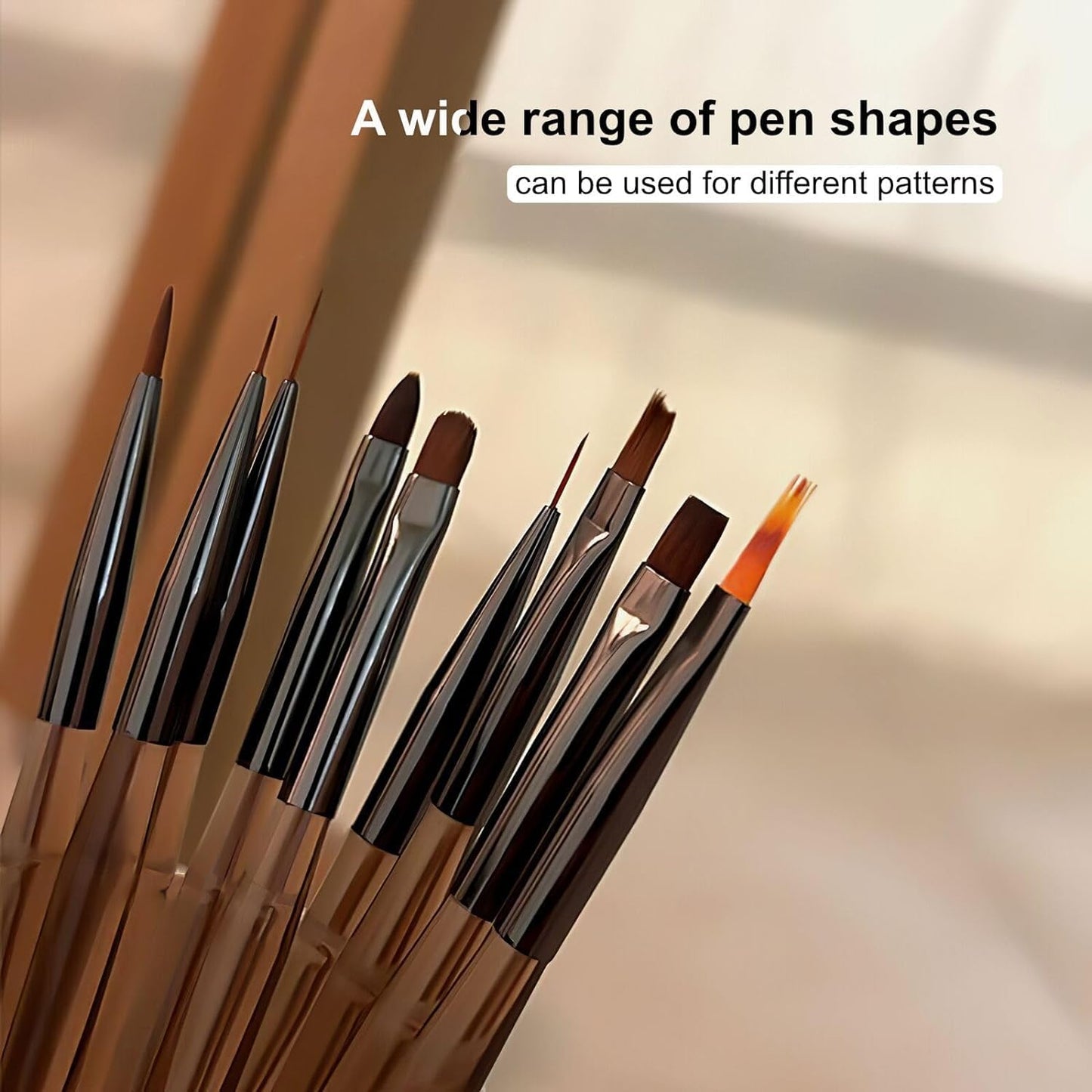 Professional 9-in-1 Nail Art Brush Set