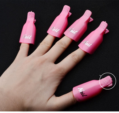 Reusable Nail Soak-Off Removal Clips for Gel Polish, Acrylic, Poly Gel & Nail Extensions (10 PCS)