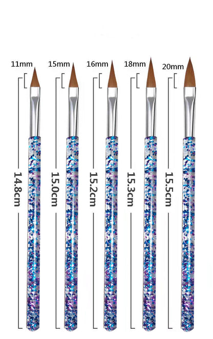5 PCS Acrylic Nail Brush Set
