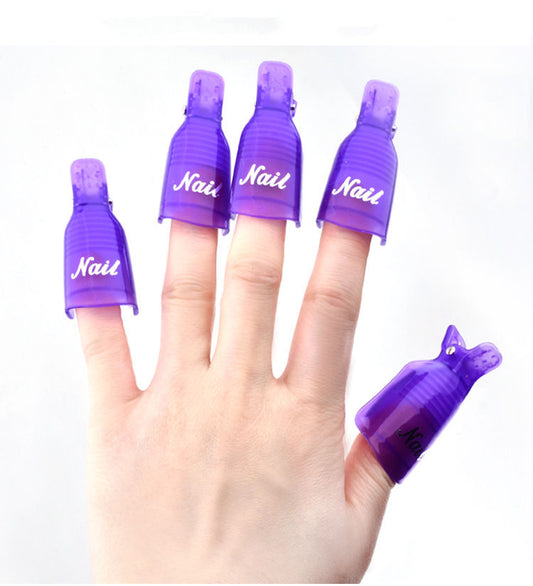 Reusable Nail Soak-Off Removal Clips for Gel Polish, Acrylic, Poly Gel & Nail Extensions (10 PCS)